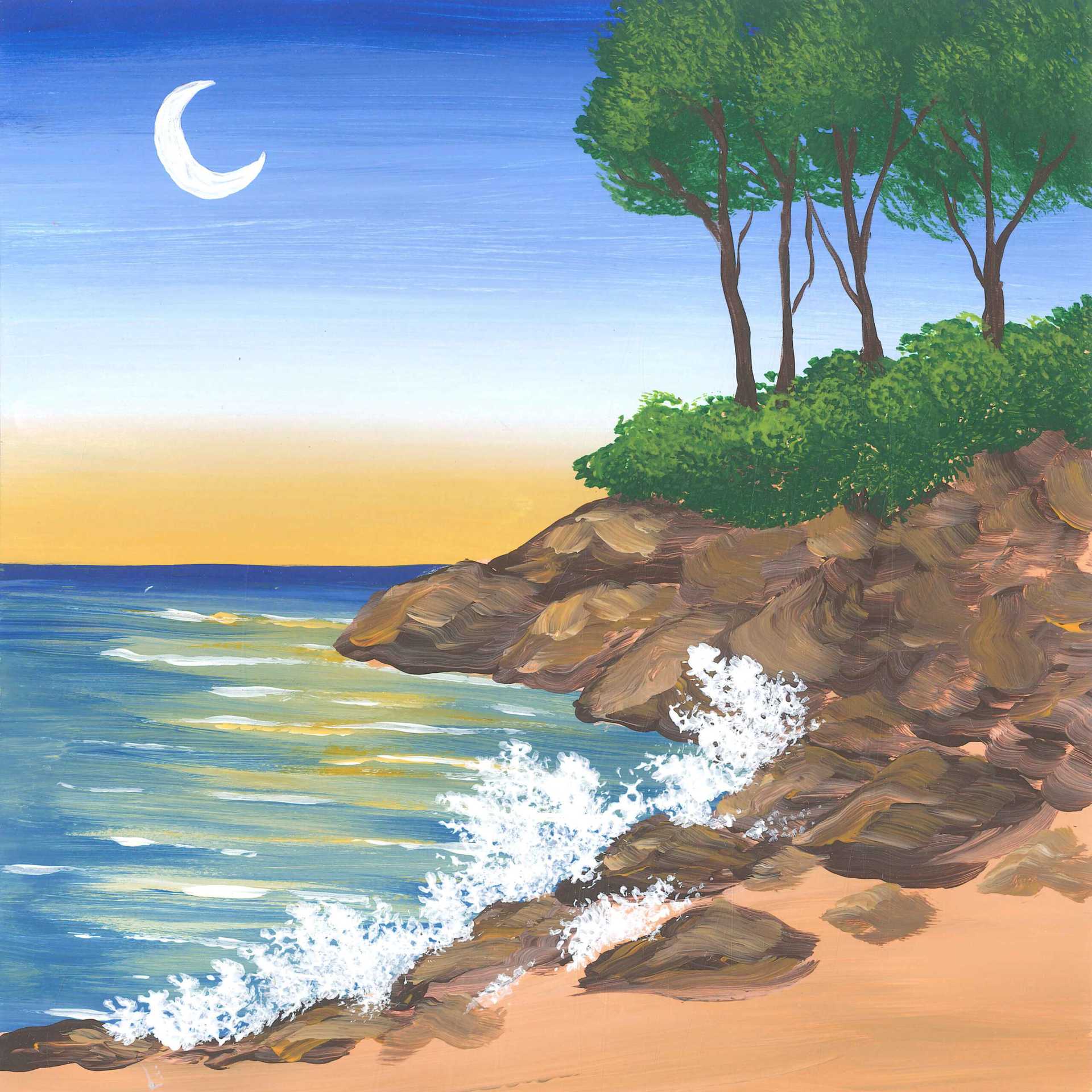 Echoes of the Night - nature landscape painting - earth.fm
