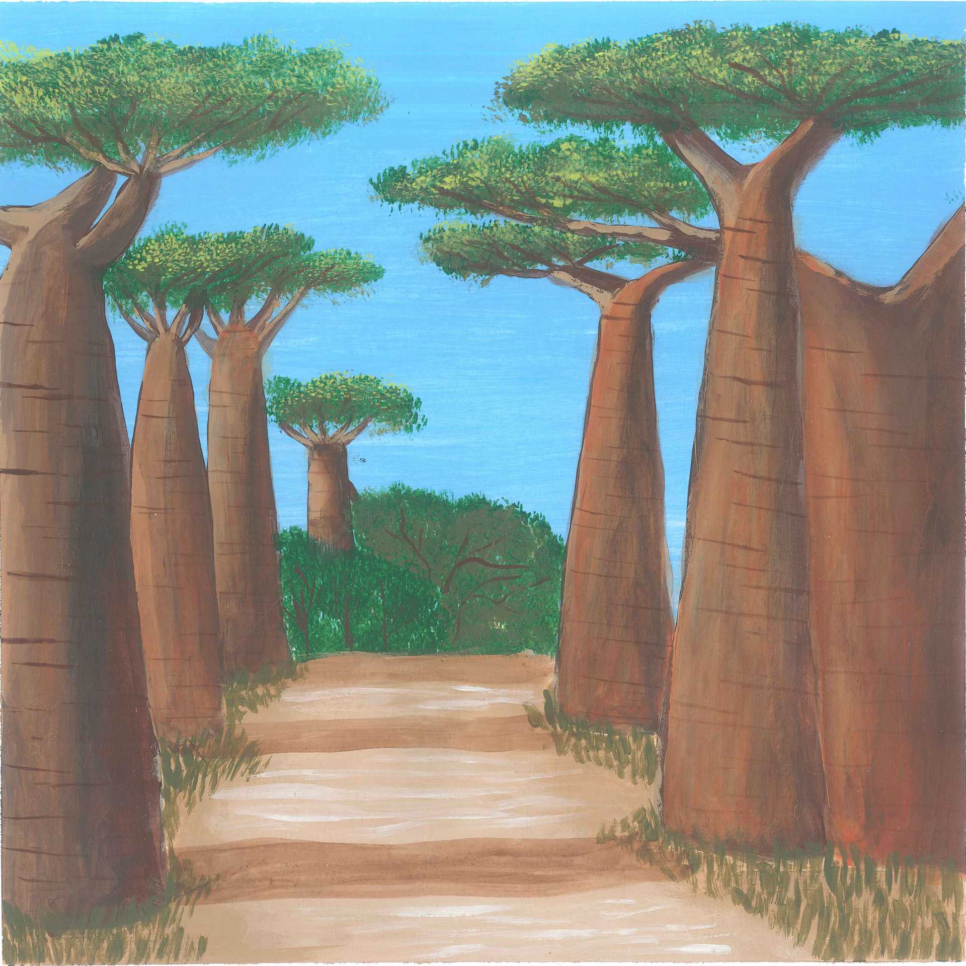 Madagascar Dry Forest Sounds - nature landscape painting - earth.fm