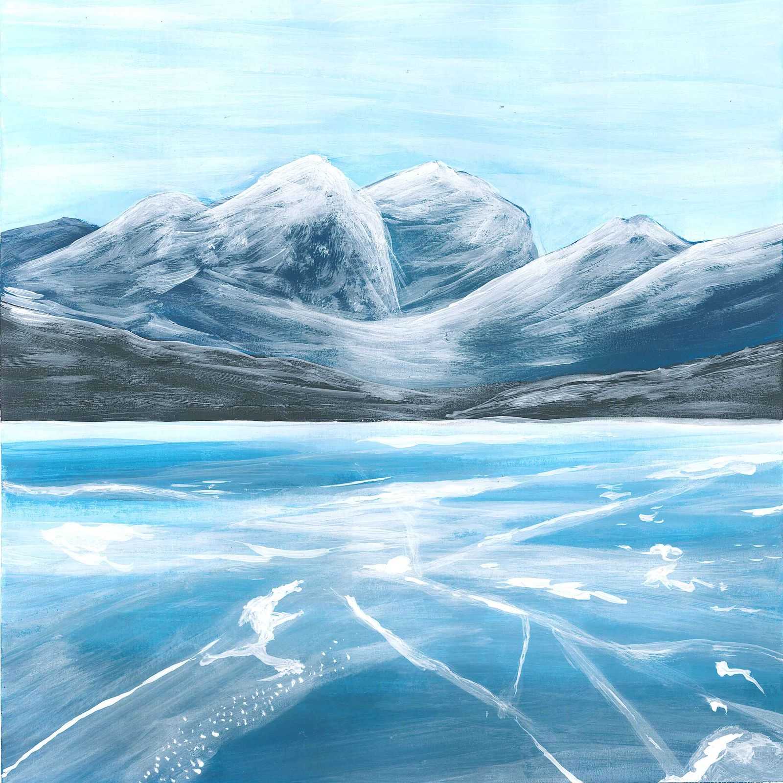 Under Ice - nature landscape painting - earth.fm